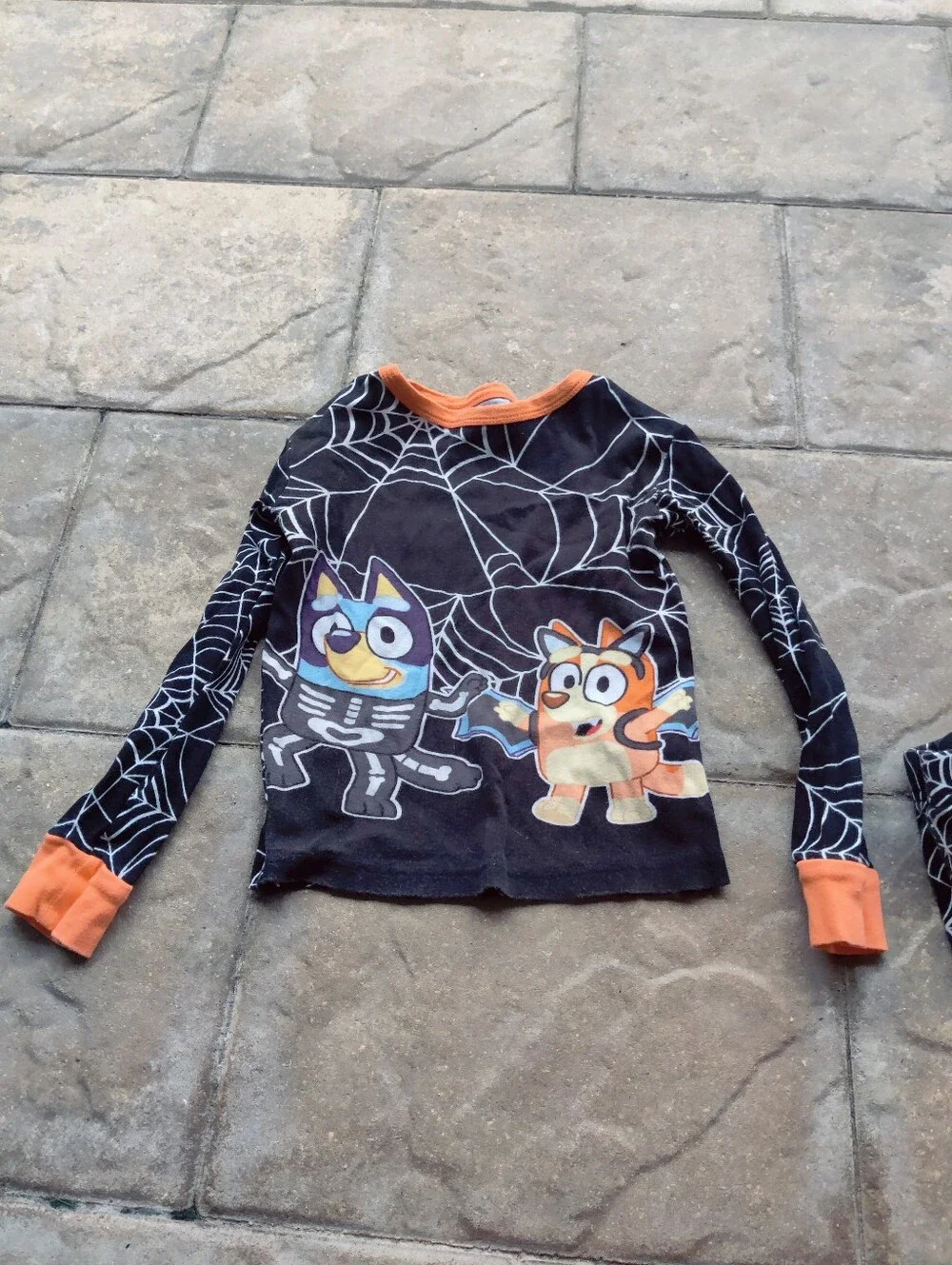 Size 6 Disney Bluey Halloween Character Pajama Sets - Gray, Black & Orange